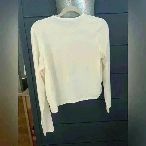 Skims FITS EVERYBODY LONG SLEEVE T-SHIRT cream 3XL NWT - Picture 2 of 3